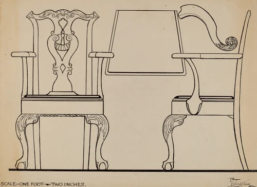 Armchair by Rolland Livingstone, index of american design, 1936