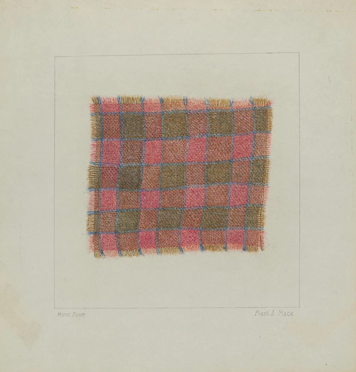 Homemade Cloth by Frank J. Mace, index of american design, 1935-1942