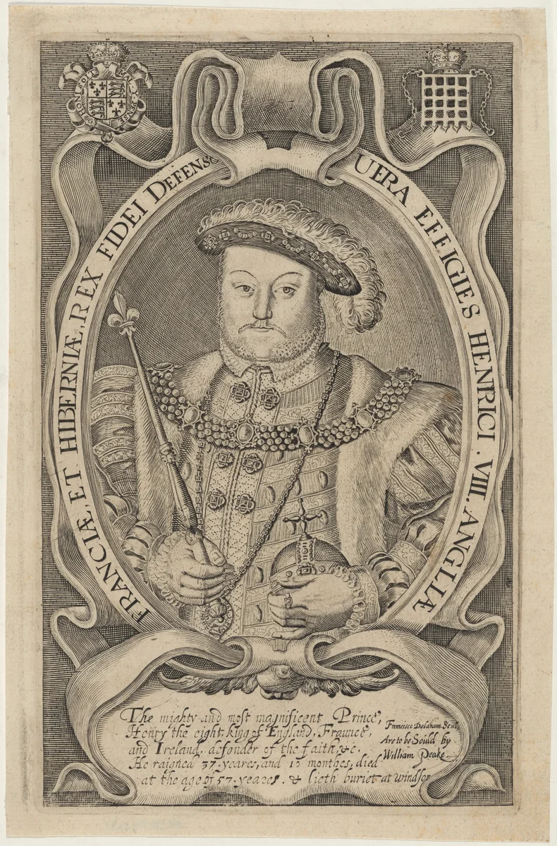 Henrici VIII Angliae, Franciae et Hiberniam Rex (King Henry VIII) by Francis Delaram, print, 1590-1627