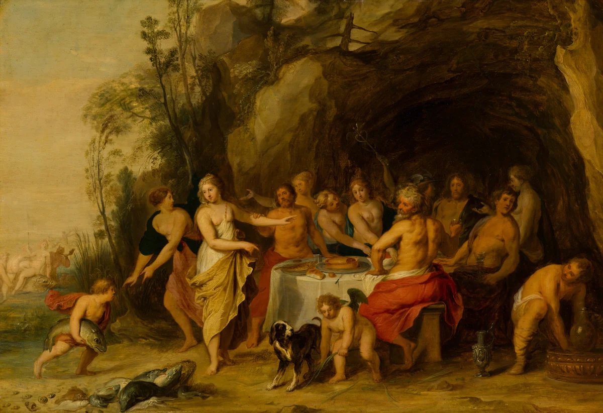Banquet of the Gods by anonymous, painting, 1637