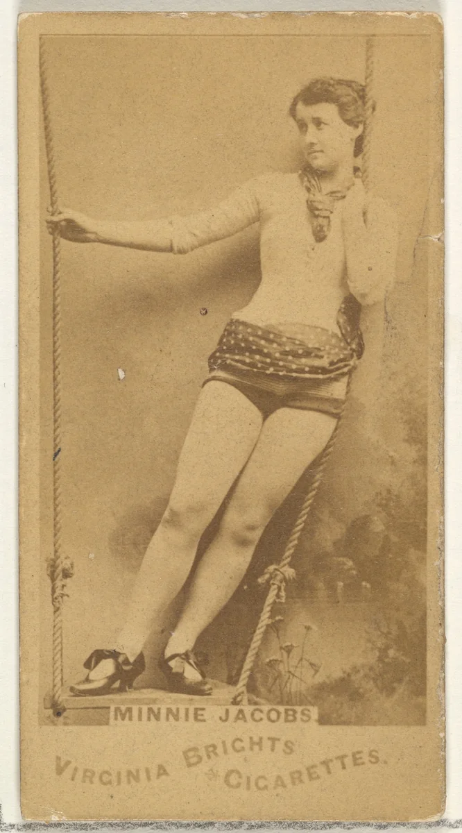 Minnie Jacobs, from the Actors and Actresses series (N45, Type 1) for Virginia Brights Cigarettes by Allen & Ginter, photograph, 1885-1891