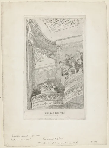 The Old Bedford, seventh state by Walter Richard Sickert, print, 1915