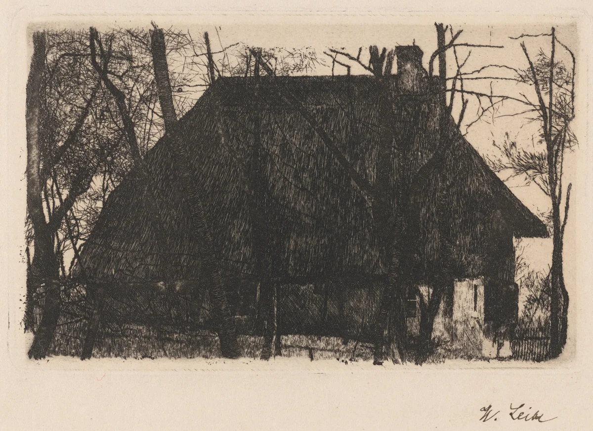 Farmhouse by Wilhelm Leibl, print, 1870-1880