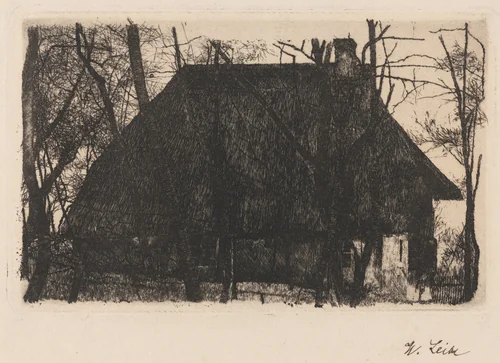 Farmhouse by Wilhelm Leibl, print, 1870-1880