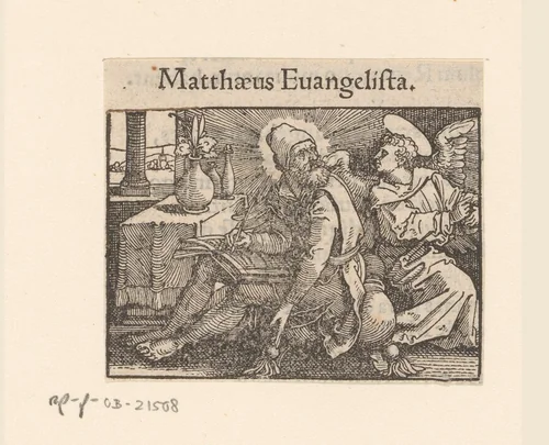 Evangelist Mattheüs by anonymous, print, 1530-1533