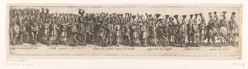 Cavalcade voor vertrek van een sultan by Antonio Tempesta, print, 1565-1630