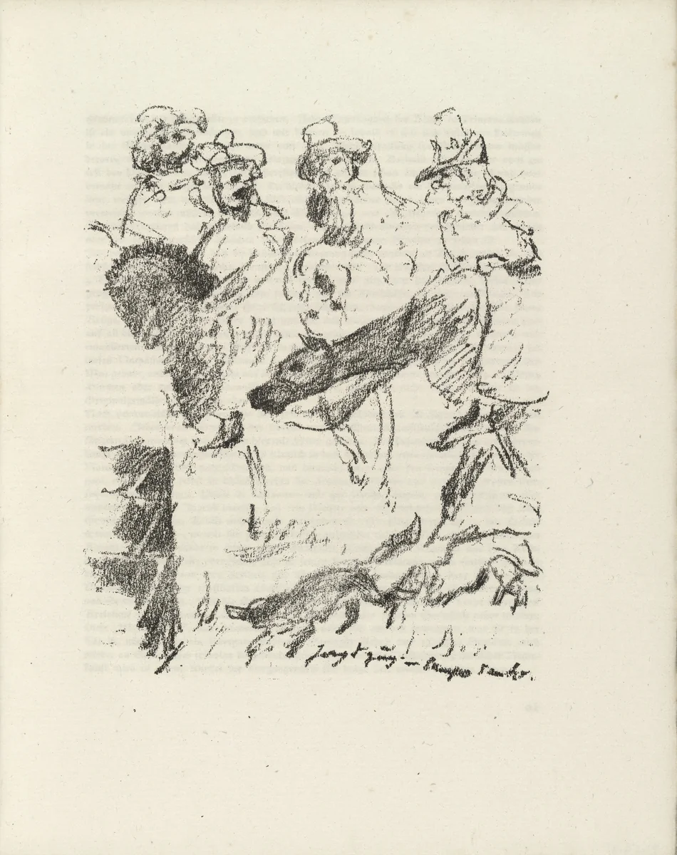 Part of Fresco Painting from Pisa's Campo Santo (Teil eines Freskogemäldes vom Campo Santo zu Pisa) (plate facing page 60) from Gesammelte Schriften (Collected Writings) by Lovis Corinth, illustrated book, 1920