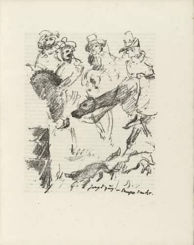 Part of Fresco Painting from Pisa's Campo Santo (Teil eines Freskogemäldes vom Campo Santo zu Pisa) (plate facing page 60) from Gesammelte Schriften (Collected Writings) by Lovis Corinth, illustrated book, 1920
