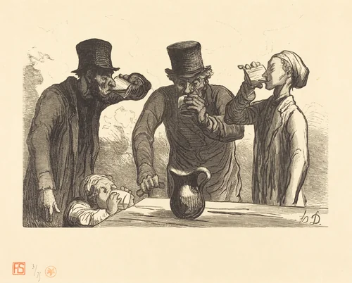 Physiologie du Buveur: ls quatre ages by Charles Maurand; Honoré Daumier, portfolio, 1862