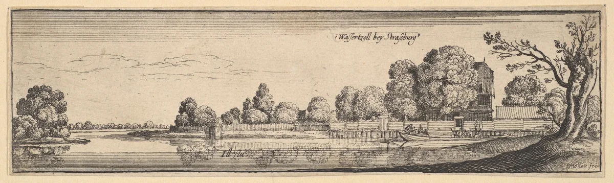 Strasbourg: The Toll House by Wenceslaus Hollar, print, 1625-1677