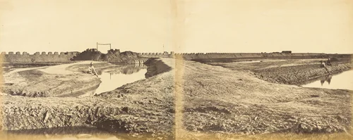 Tangkoo Fort After Its Capture, Showing the French and English Entrance, August 10, 1860 by Felice Beato, photograph, 1860