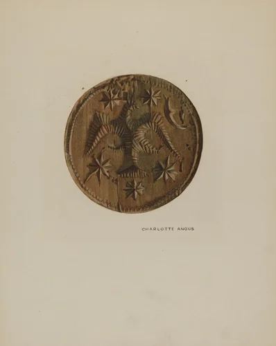 Pa. German Butter Mold by Charlotte Angus, index of american design, 1938