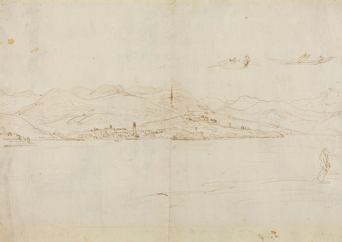 Lago Maggiore by Gaspar van Wittel, drawing, 1700