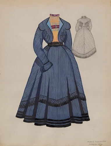 Dress by Marie Famularo, index of american design, 1936