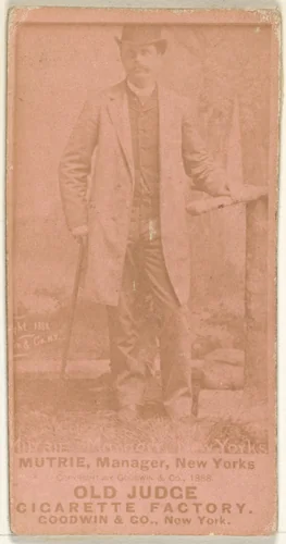 James J. Mutrie, Manager, New York, from the Old Judge series (N172) for Old Judge Cigarettes by Goodwin & Company, photograph, 1888