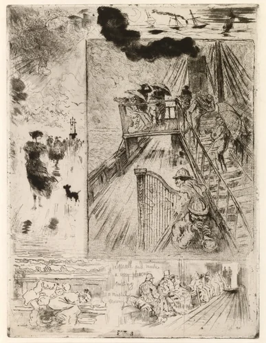 La Traversee (The Passage) by Félix-Hilaire Buhot, print, 1879-1885