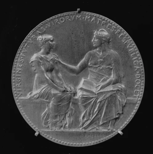 Public Secondary Education of Young Women, 1884 by Louis-Oscar Roty, metalwork, 1884