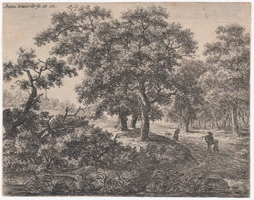 The Three Trees by Anthonie Waterloo, print, 1620-1690