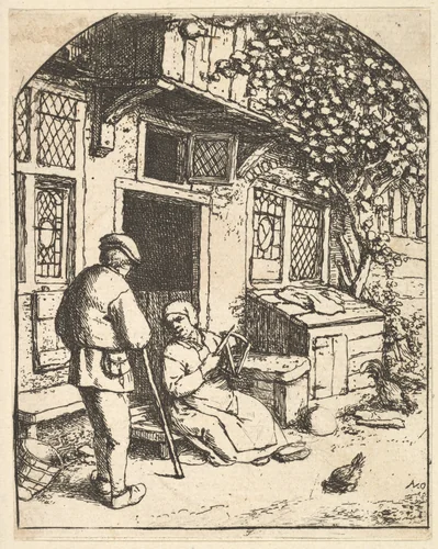 The Winder by Adriaen van Ostade, print, 1610-1685