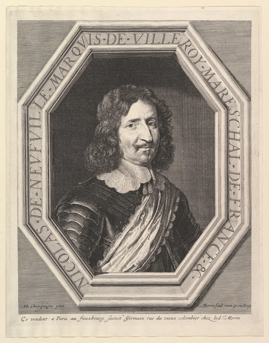 Nicolas de Neuville, marquis de Villeroy by Jean Morin, print, 1605-1650