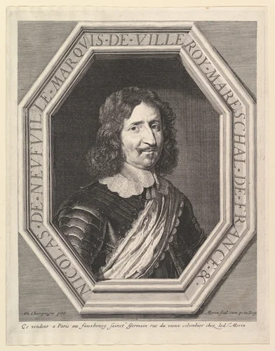 Nicolas de Neuville, marquis de Villeroy by Jean Morin, print, 1605-1650