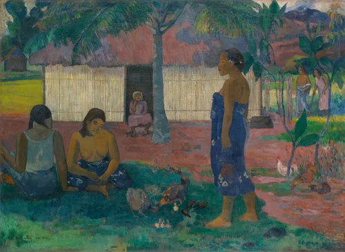 No te aha oe riri (Why Are You Angry?) by Paul Gauguin, painting, 1896