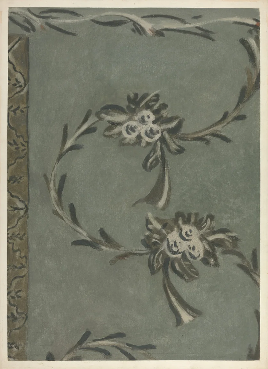 Free Hand Decorated Wall by Michael Lauretano, index of american design, 1940