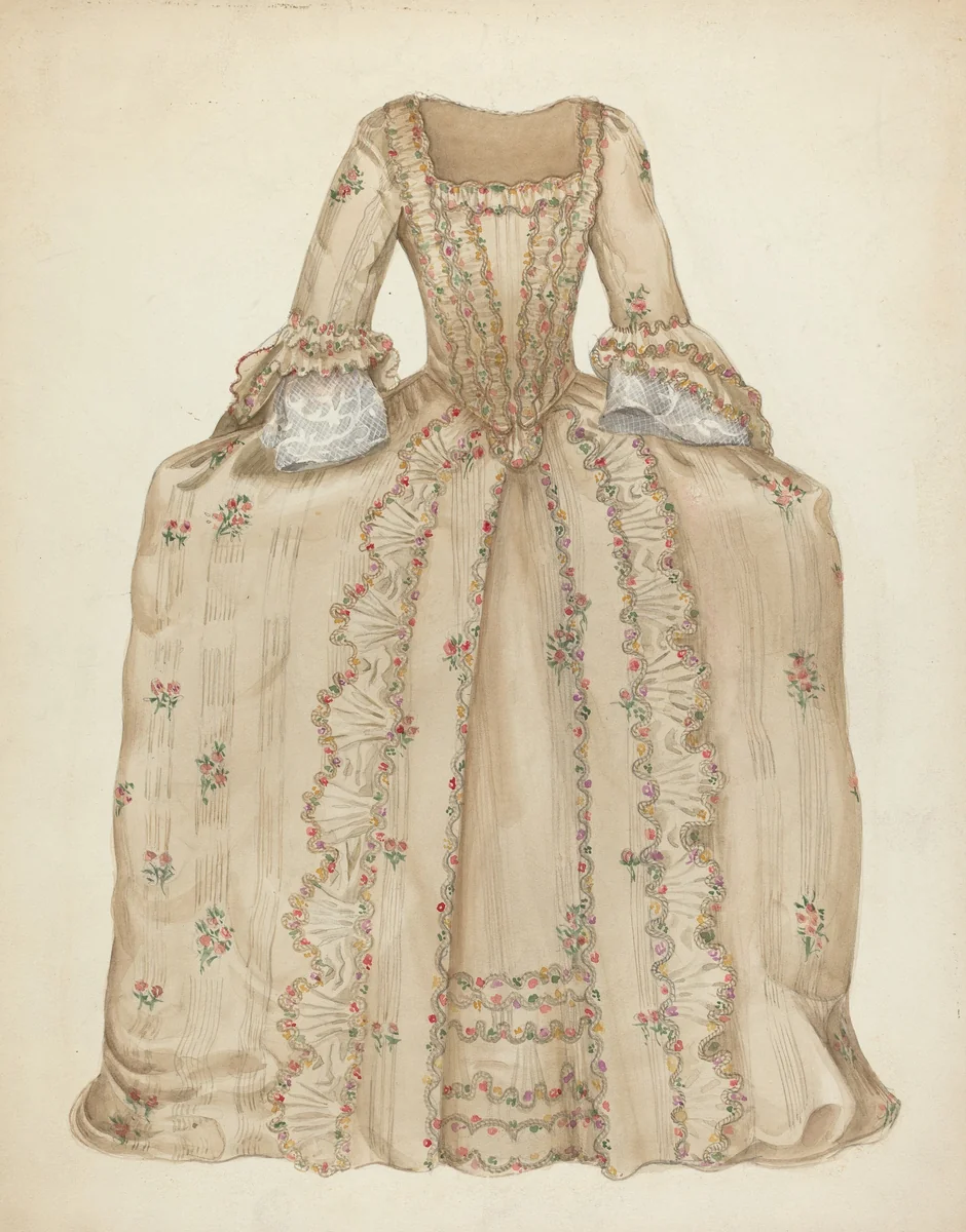 Dress by Ruggiero Pierotti, index of american design, 1935-1942