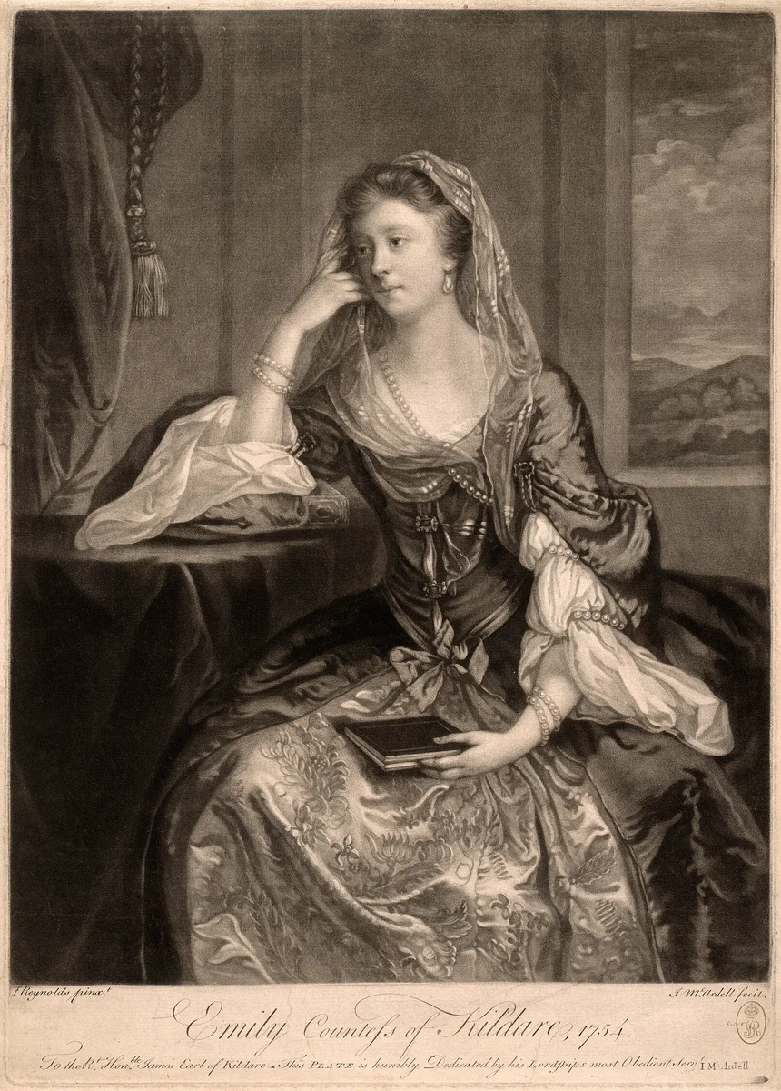 Emily, Countess of Kildare by James McArdell, print, 1754