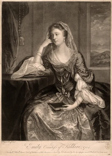 Emily, Countess of Kildare by James McArdell, print, 1754
