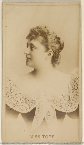 Miss Tobe, from the Actors and Actresses series (N45, Type 8) for Virginia Brights Cigarettes by Allen & Ginter, photograph, 1885-1891