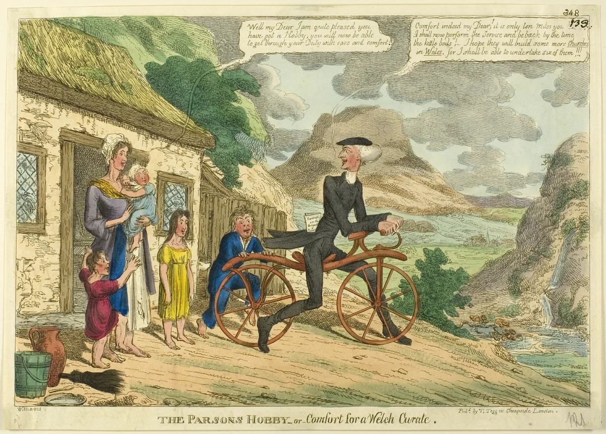The Parson's Hobby, or Comfort for a Welch Curate by Charles Williams, print, 1819