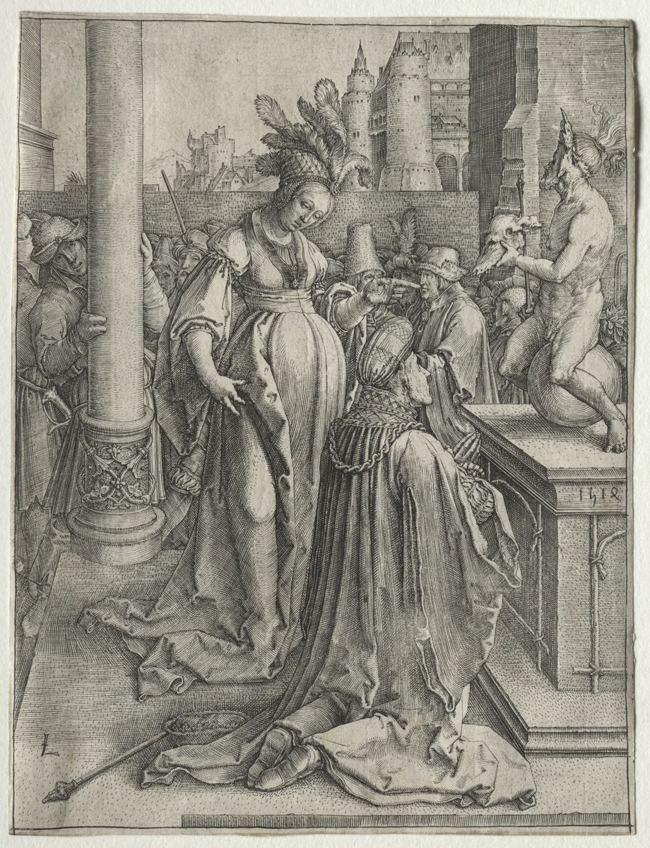Solomon's Idolotry by Lucas van Leyden, print, 1514