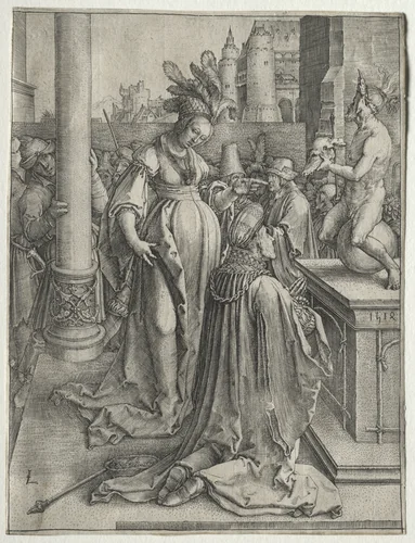 Solomon's Idolotry by Lucas van Leyden, print, 1514
