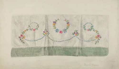 Towel by John Hall, index of american design, 1935-1942