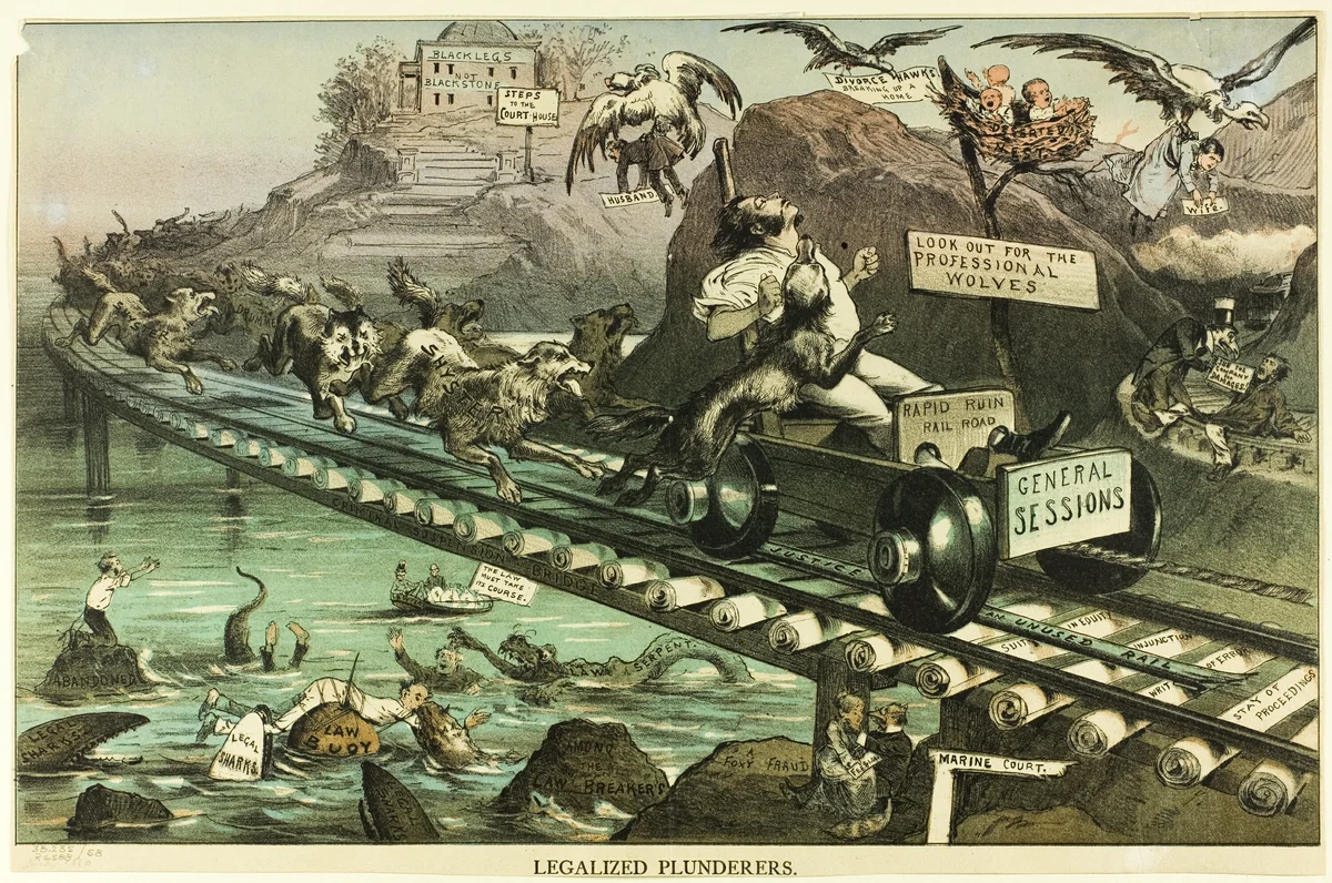 Legalized Plunderers, from Puck by Unknown Artist, print, 1880