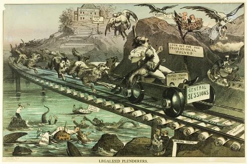 Legalized Plunderers, from Puck by Unknown Artist, print, 1880