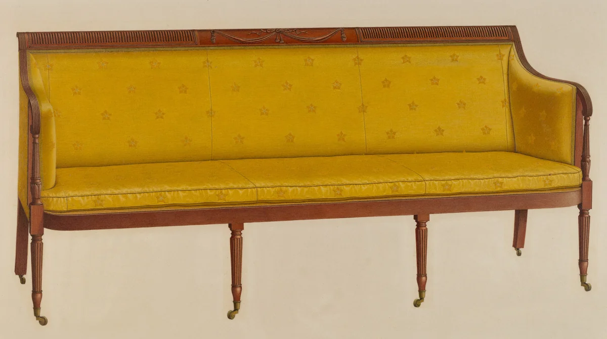 Sofa by Ferdinand Cartier, index of american design, 1942