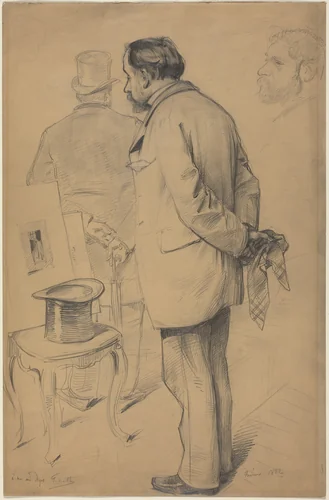 Edgar Degas by Paul Mathey, drawing, 1882