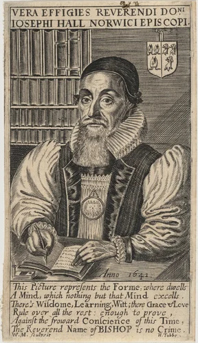 Joseph Hall, Bishop of Norwich by William Marshall, print, 1641