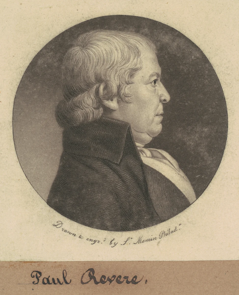 Paul Revere by Charles B. J. Févret de Saint-Mémin, print, 1800