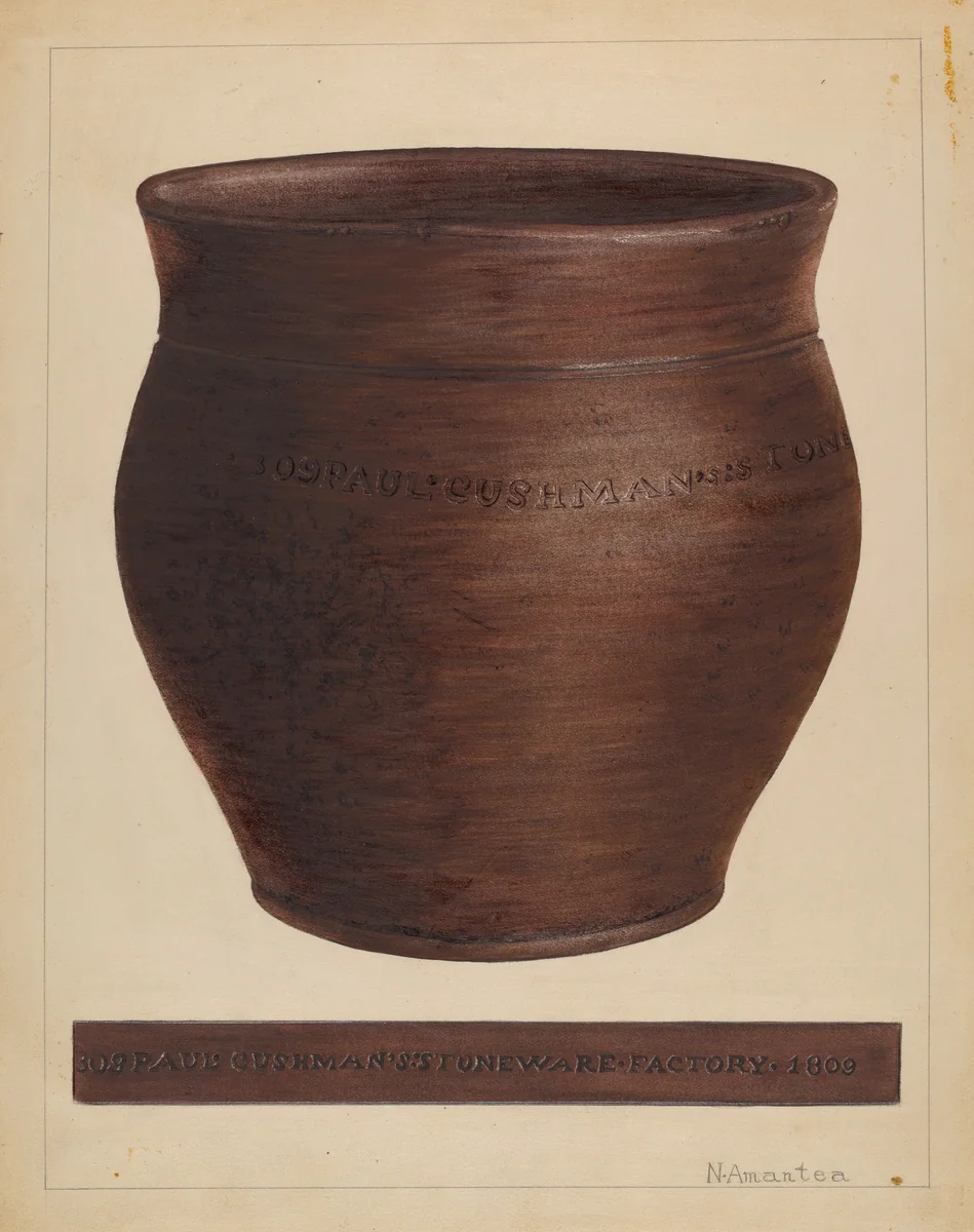 Stoneware Jar by Nicholas Amantea, index of american design, 1935-1942