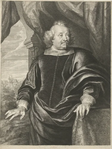 Portret van Jacobus Edelheer by Philip Fruytiers, print, 1620-1666