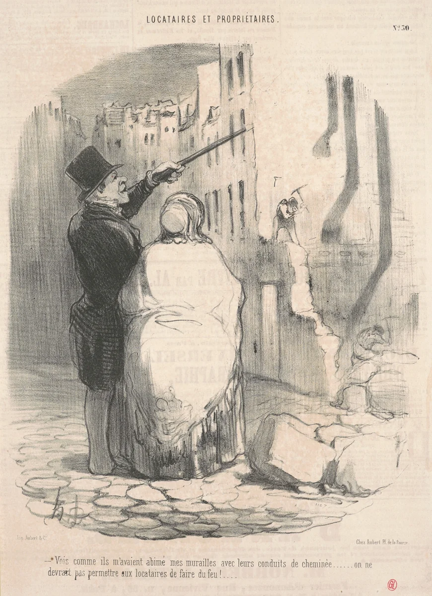 Vois comme ils avaient abimè ... by Honoré Daumier, print, 1848