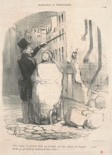 Vois comme ils avaient abimè ... by Honoré Daumier, print, 1848