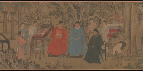 Elegant Gathering in the Apricot Garden by Xie Huan, painting, 1427-1447