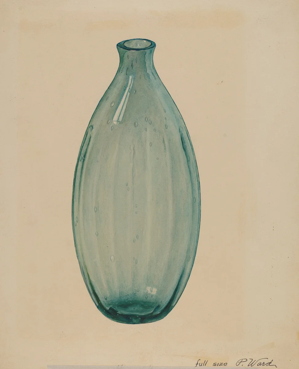 Bottle by Paul Ward, index of american design, 1935-1942