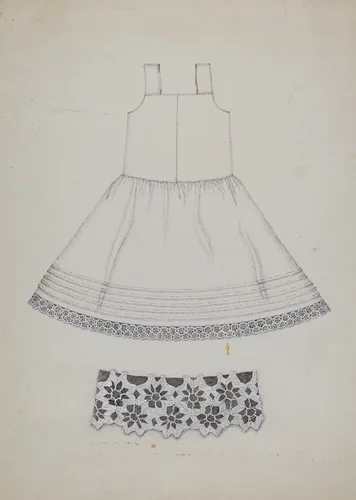 Doll's Cotton Petticoat by Evelyn Bailey, index of american design, 1936