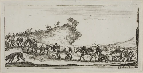 Plate Four from Drawings of Several Movements by Soldiers by Stefano della Bella, print, 1644