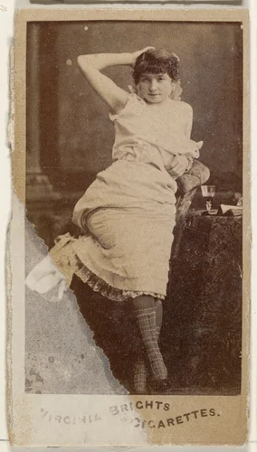 From the Actors and Actresses series (N45, Type 5) for Virginia Brights Cigarettes by Allen & Ginter, photograph, 1885-1891